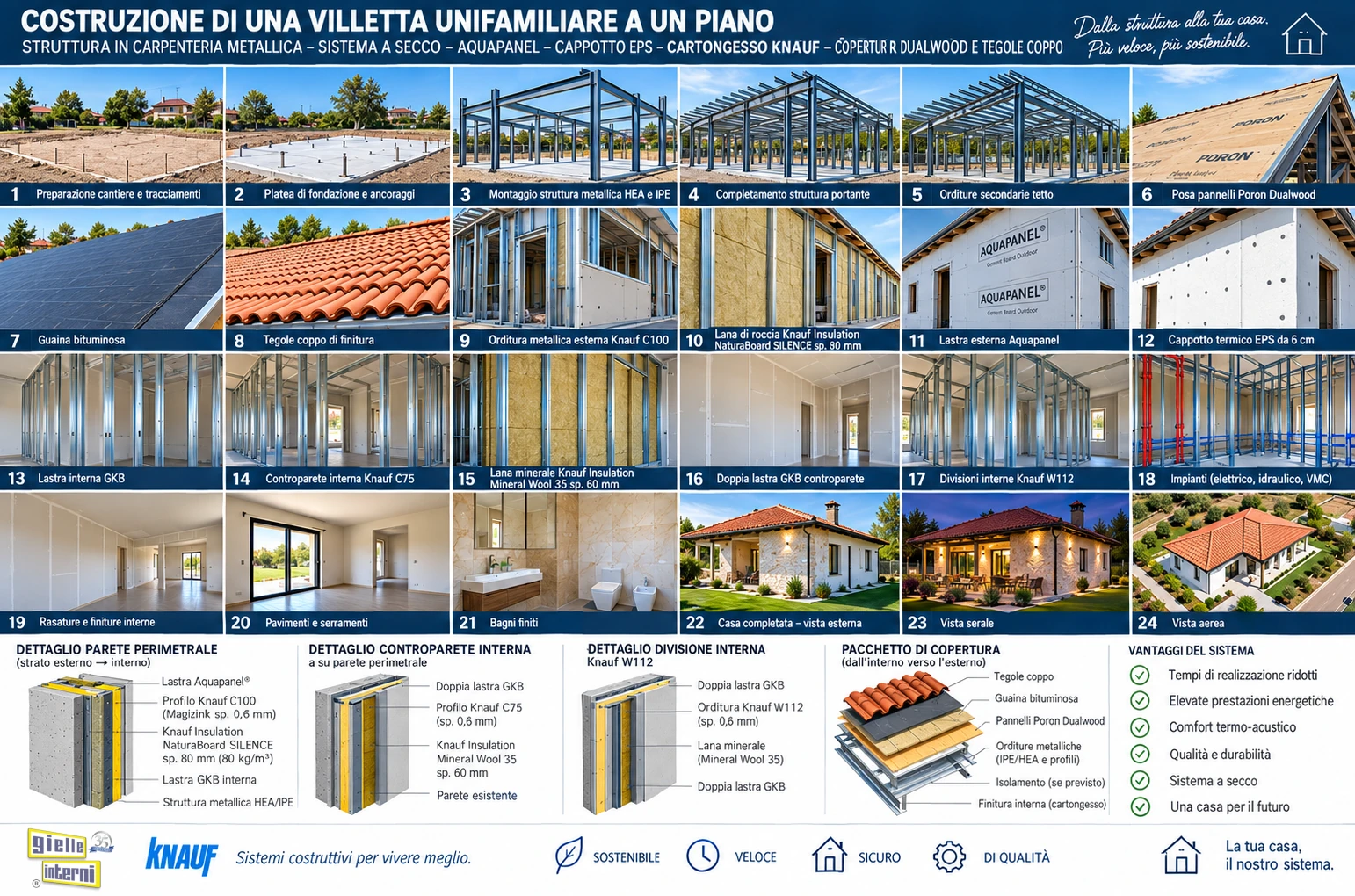Anteprima del video time-lapse della costruzione di una villetta a secco